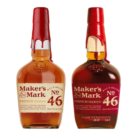 Maker's Mark 46 Bourbon Whiskey x Maker's Mark Bourbon Whiskey Cask Strength Bills Recipe Combo
