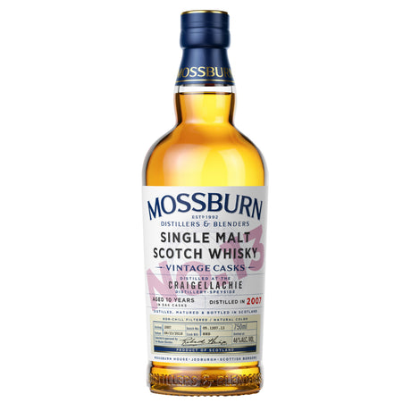 Mossburn Single Malt Scotch Craigellachie Distillery Vintage Casks 10 Year