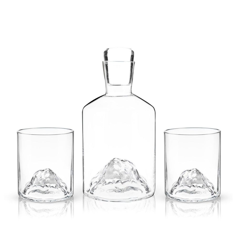 Mountain Decanter and Tumblers