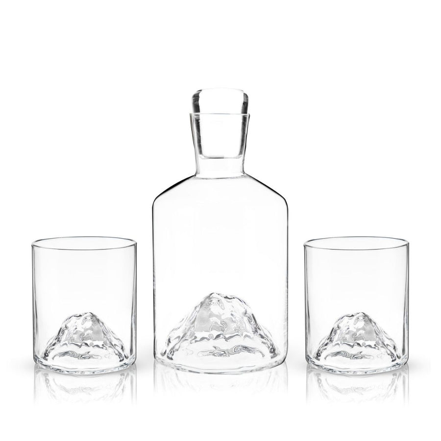 Mountain Decanter and Tumblers