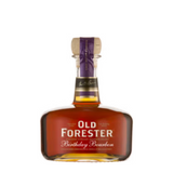 A bottle of Old Forester Birthday Bourbon – 2013 Release, featuring its signature round decanter-style design, rich amber bourbon inside, and a commemorative label celebrating George Garvin Brown's birthday.