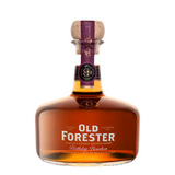 A bottle of Old Forester Birthday Bourbon – 2019 Release, showcasing its signature round decanter-style design, deep amber bourbon, and a commemorative label celebrating George Garvin Brown’s legacy.