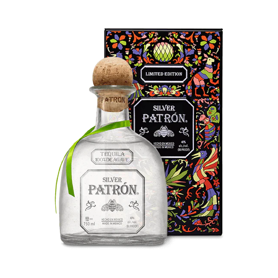 Patron Tequila Silver 80 W/ Mexican Heritage Tin