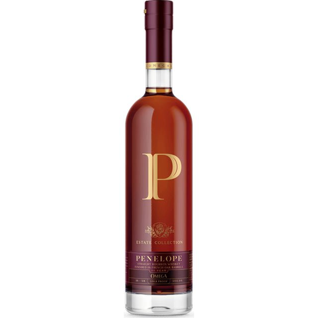 Bottle of Pexelope whiskey on a white background