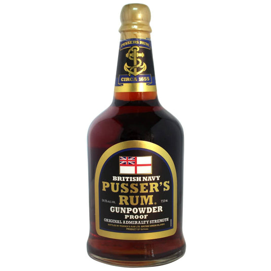 Pusser's Navy Rum Gunpowder Proof Original Admiralty Strength