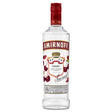 Smirnoff Cherry vodka bottle on a white background