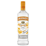 Smirnoff Orange vodka bottle on a white background