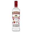 Smirnoff Raspberry vodka bottle on a white background