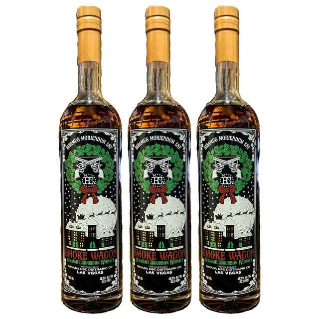 Smoke Wagon Christmas Limited Edition Straight Bourbon Whiskey 2023 3 Pack