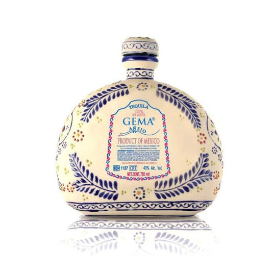 Gema Anejo Talavera Blue Ceramic Tequila