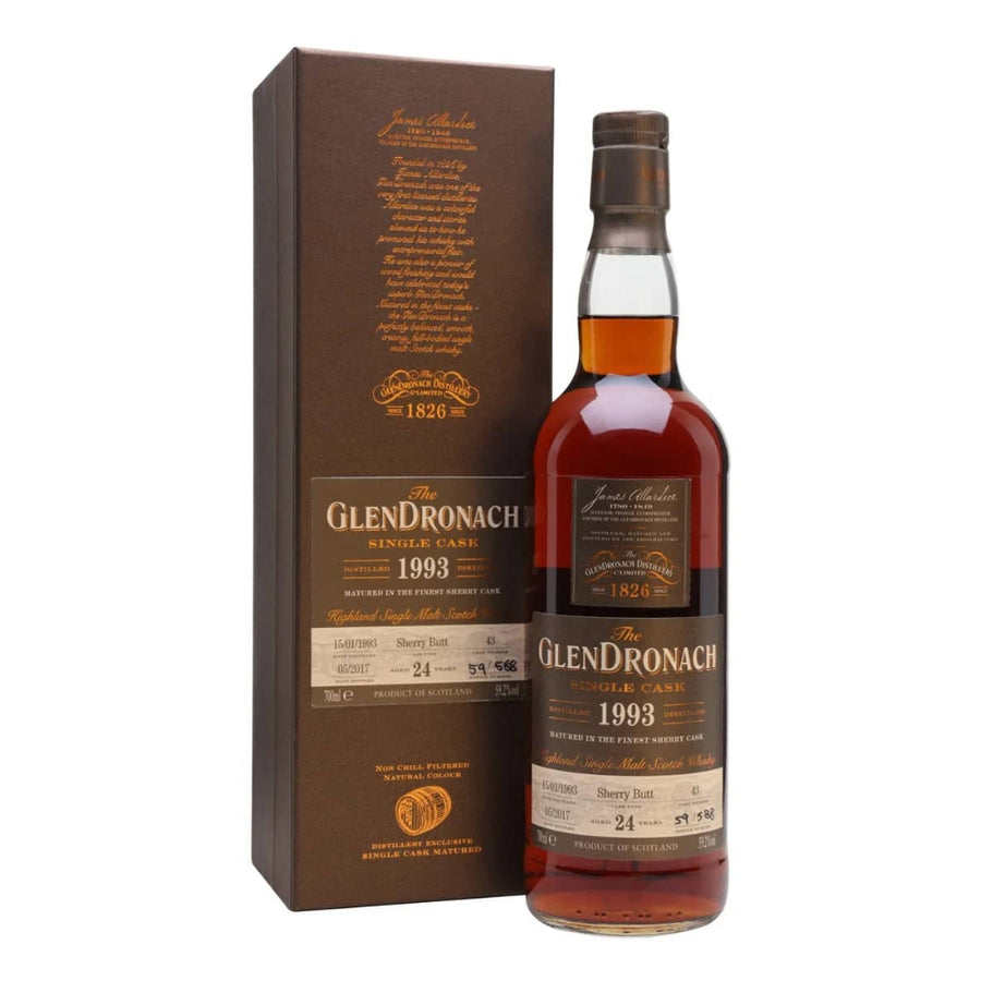 The GlenDronach 1993 Single Cask 24 Year Whiskey