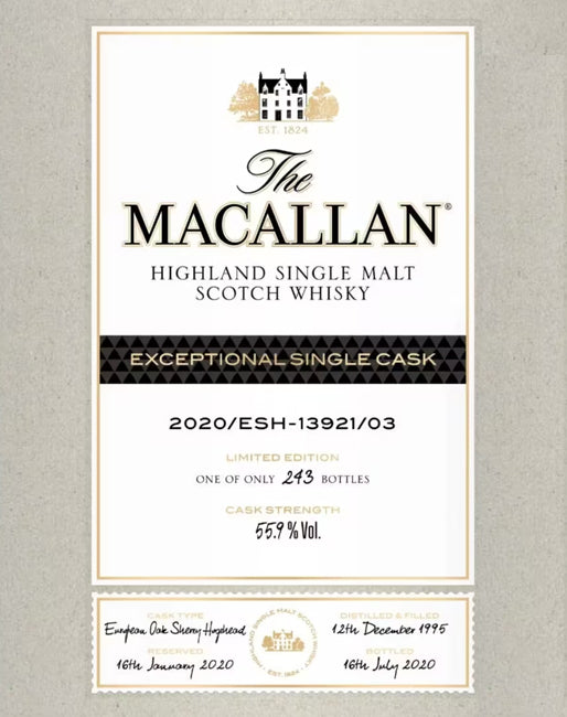 The Macallan Exceptional Single Cask 2020 - 13291 Single Malt Scotch Whiskey