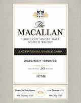 The Macallan Exceptional Single Cask 2020 - 13291 Single Malt Scotch Whiskey