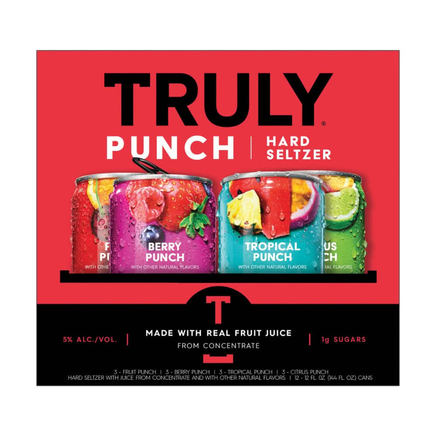 Truly Hard Seltzer Punch Variety Pack, Spiked & Sparkling Water 12oz