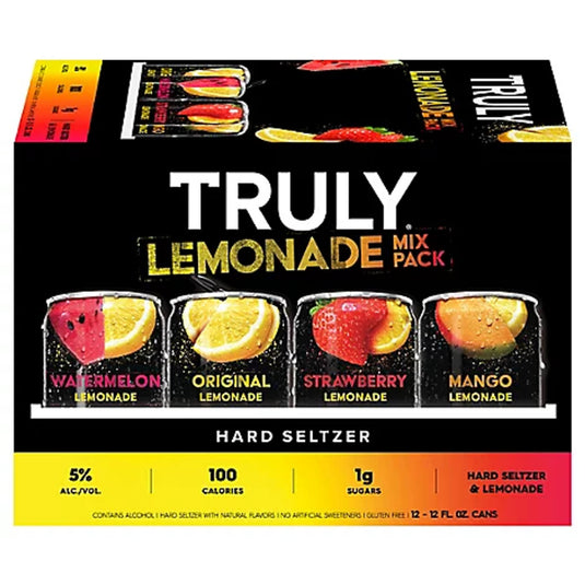 Truly Lemonade Hard Seltzer Variety Pack Spiked & Sparkling Water 12oz (12Pack Cans)
