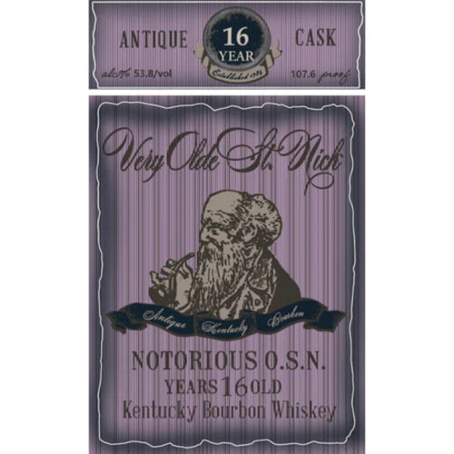 Very Olde St. Nick Notorious O.S.N. 16 Year Old Kentucky Bourbon