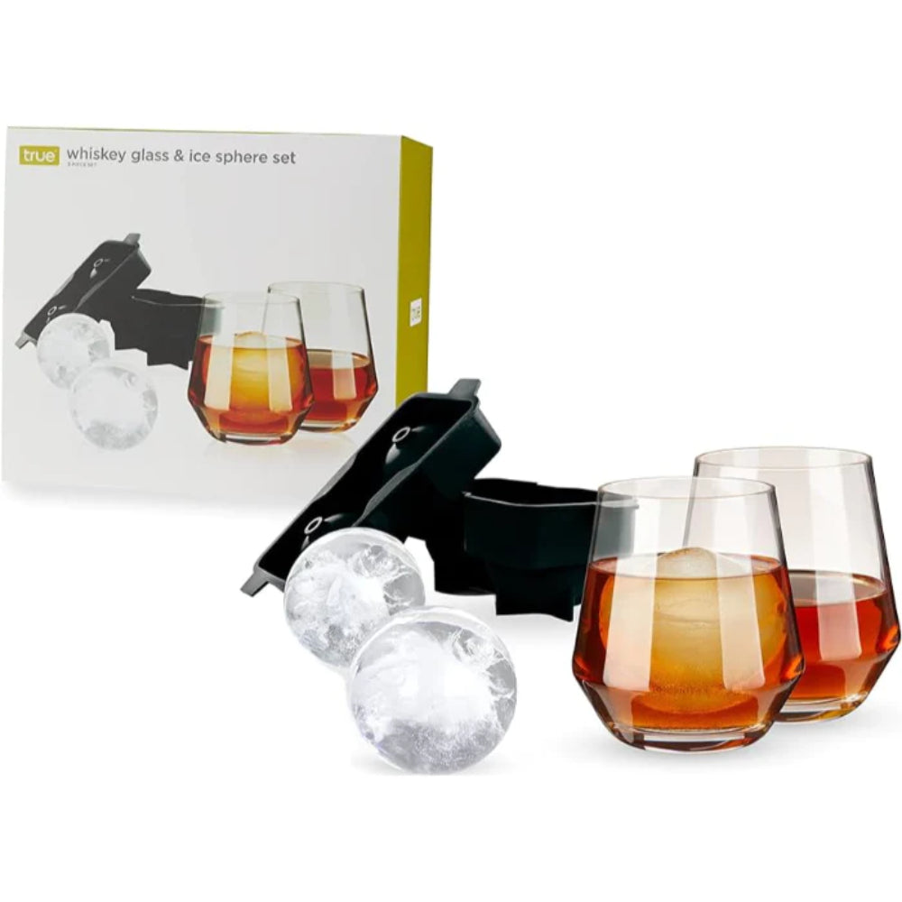 Whiskey Glass and Sphere Ice Tray Set 7.52oz