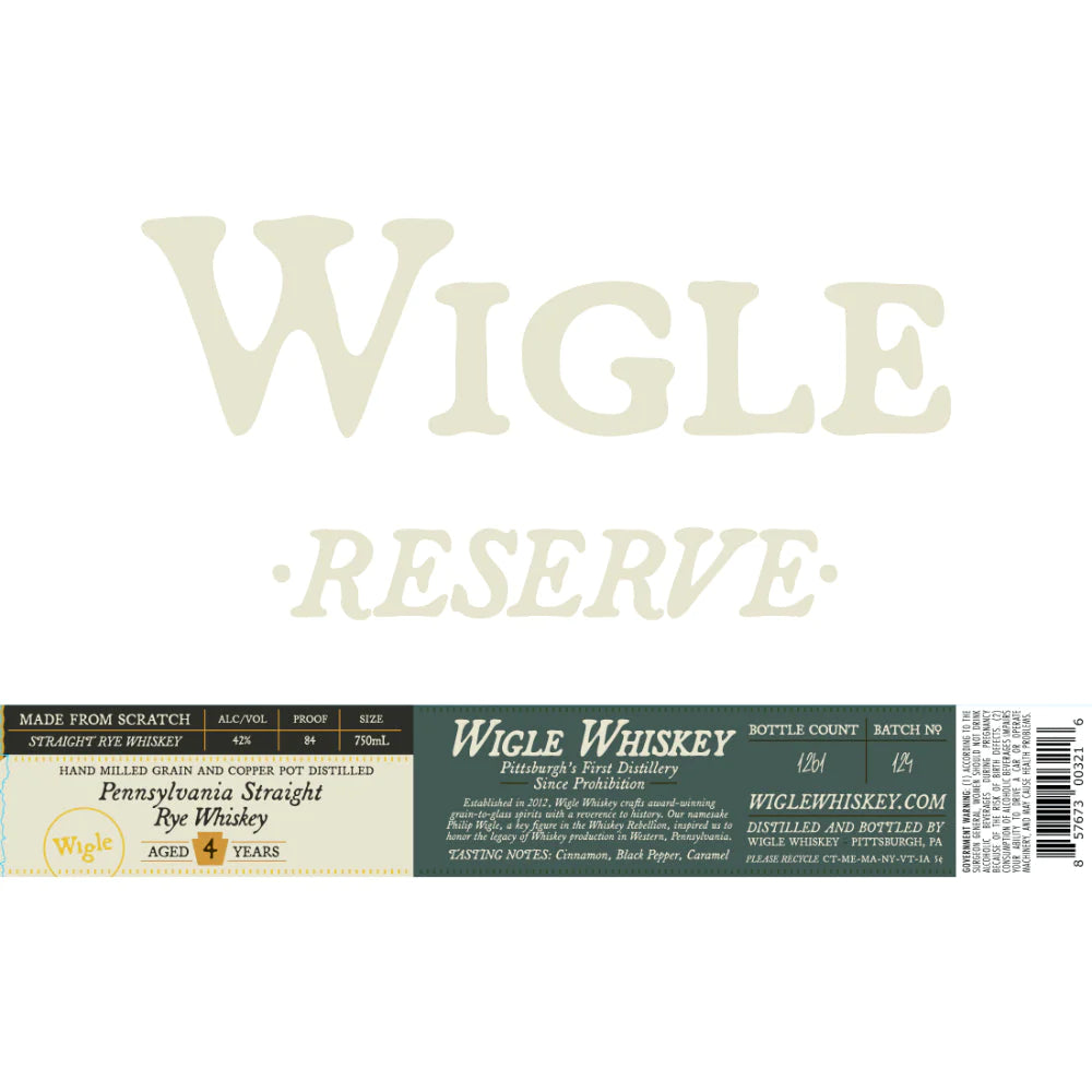 Wigle Reserve Pennsylvania Straight Rye