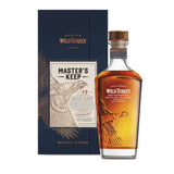 Wild Turkey Master's Keep Bottled in Bond 17 Year Old Kentucky Straight Bourbon bottle with a vintage label, representing the rich, complex flavors of a rare, high-aged bourbon