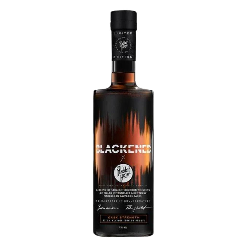 Blackened X Rabbit Hole Cask Strength Bourbon By Metallica Whiskey