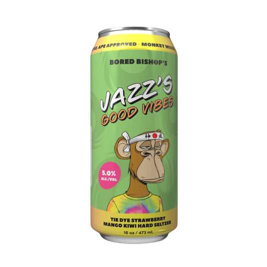 Bored Bishop's Jazz's Good Vibes Strawberry Mango Kiwi Hard Seltzer