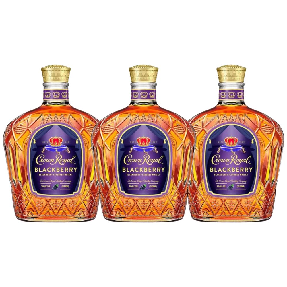 Crown Royal Blackberry Flavored Canadian Whisky 3 Pack