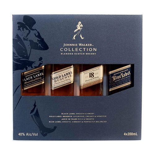 Johnnie Walker Blended Scotch Whisky Combo - Black Label, 18 Year, Gold Label Reserve, Bue Label