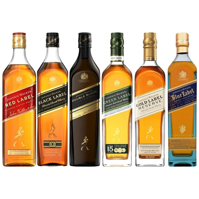 Johnnie Walker Full Lineup 6 pack Bundle