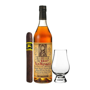 Old Rip Van Winkle 10 Year Bourbon Whiskey With Glencairn Glass & Cigar