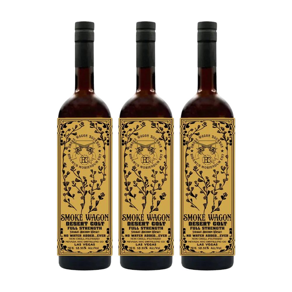 Smoke Wagon Desert Colt Full Strength Bourbon Whiskey 3 Pack