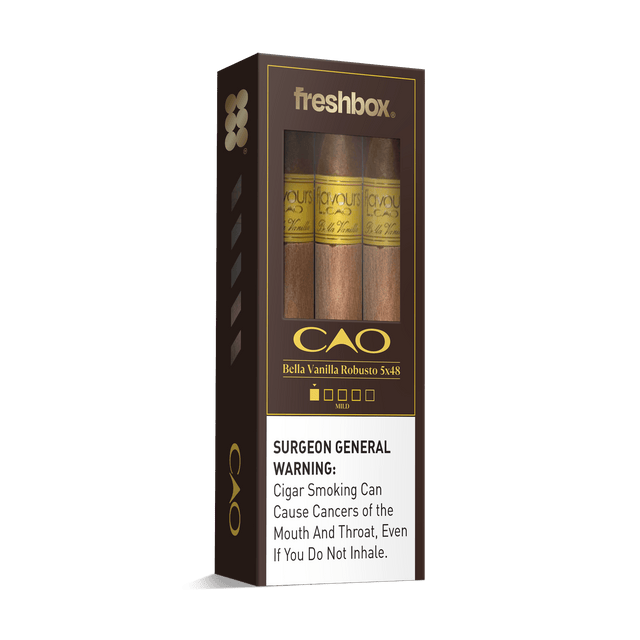 CAO Bella Vanilla Robusto 5x48 FreshBox | Cigar 3-Pack