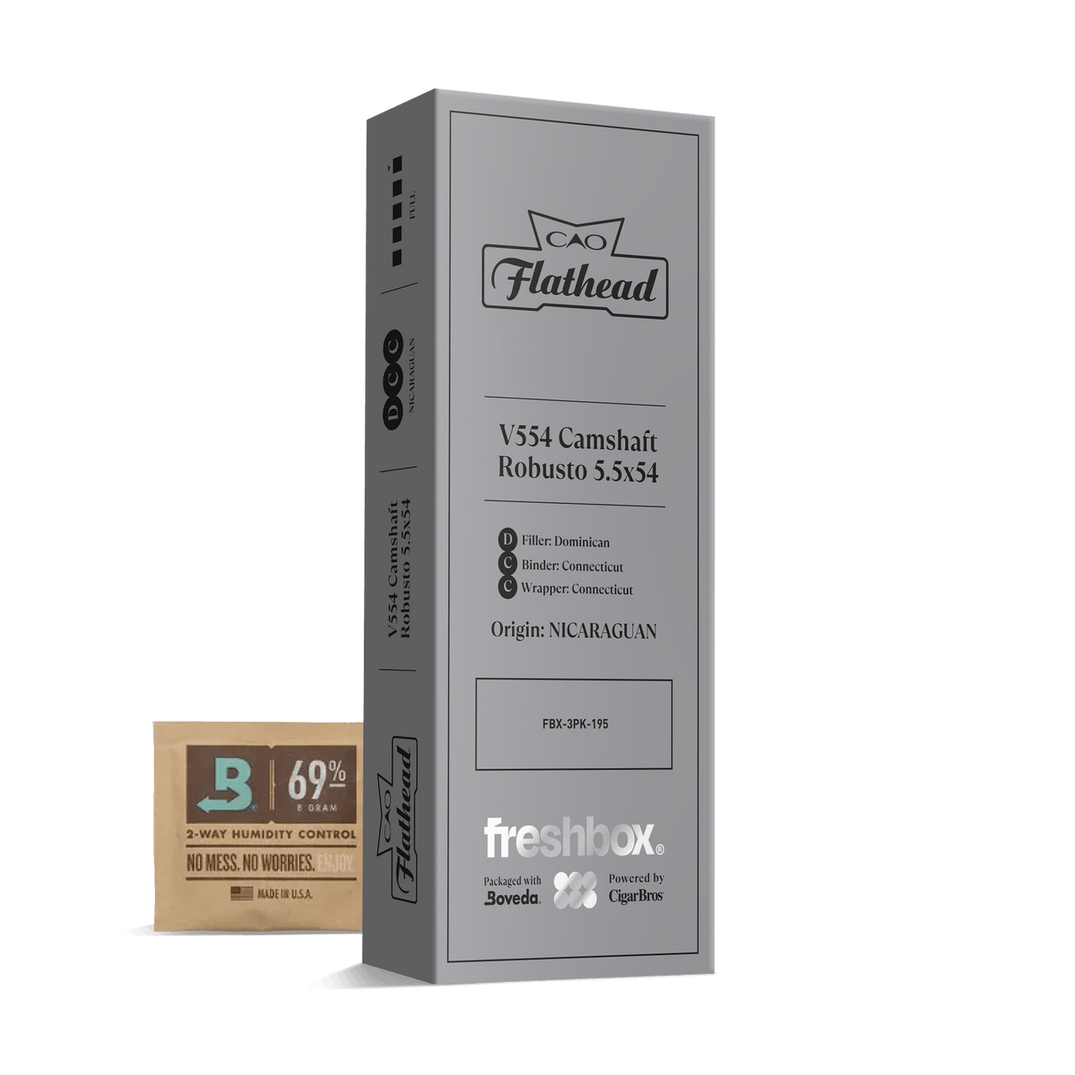 CAO Flathead Camshaft V554 5.5x54 FreshBox | Cigar 3-Pack