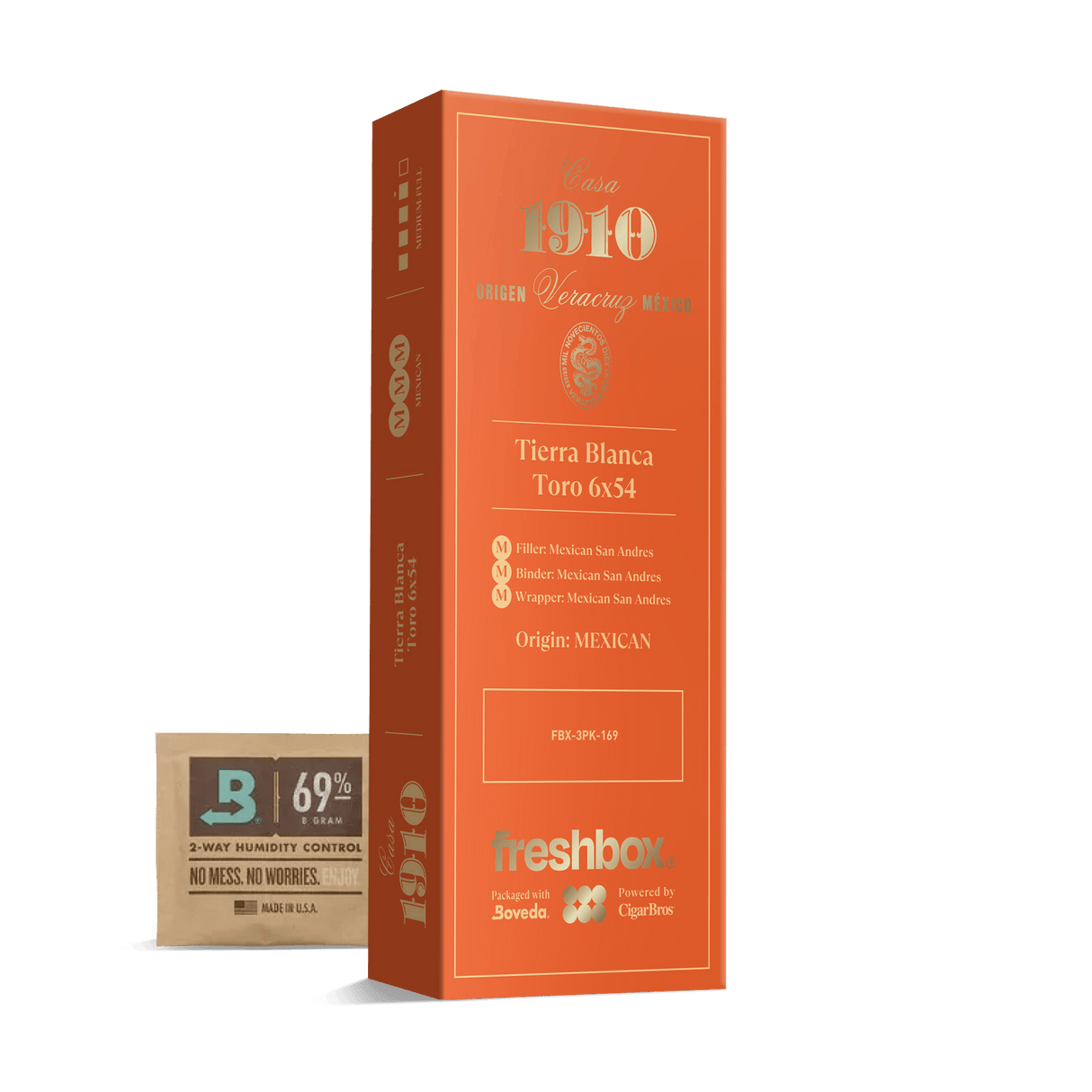 Casa 1910 Tierra Blanca Toro 6x54 FreshBox | 3-Pack