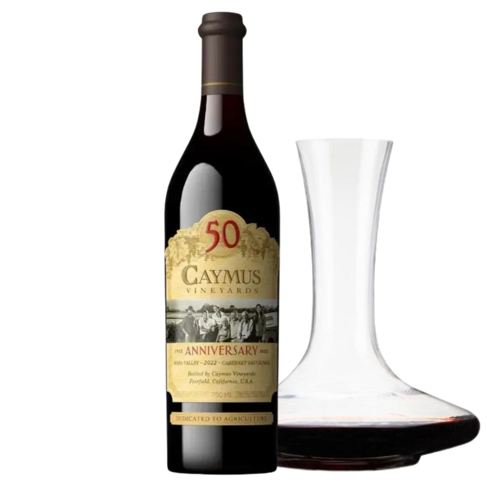 Caymus 50th Anniversary Napa Valley Cabernet Sauvignon 2022 With Wine Decanter