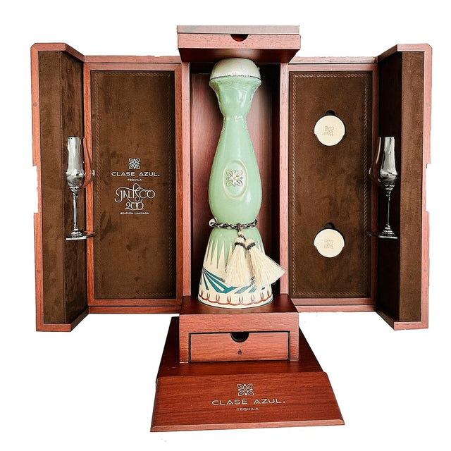 Clase Azul Jalisco 200 Limited Edition Extra Añejo Tequila 1L in its display case