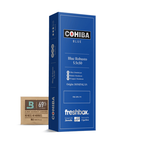 Cohiba Blue Robusto 5.5x50 FreshBox | Cigar 3-Pack