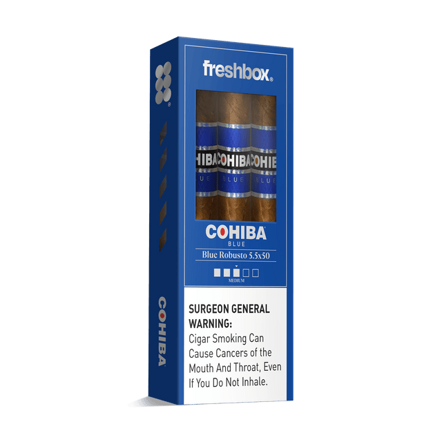 Cohiba Blue Robusto 5.5x50 FreshBox | Cigar 3-Pack