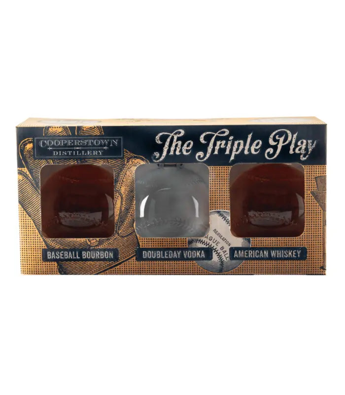 Cooperstown The Triple Play Baseball Bourbon Gift Set