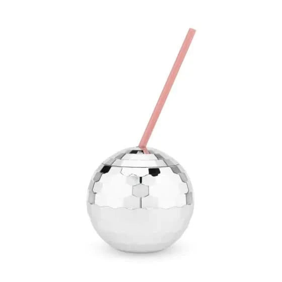 Silver Disco Ball Drink Tumbler