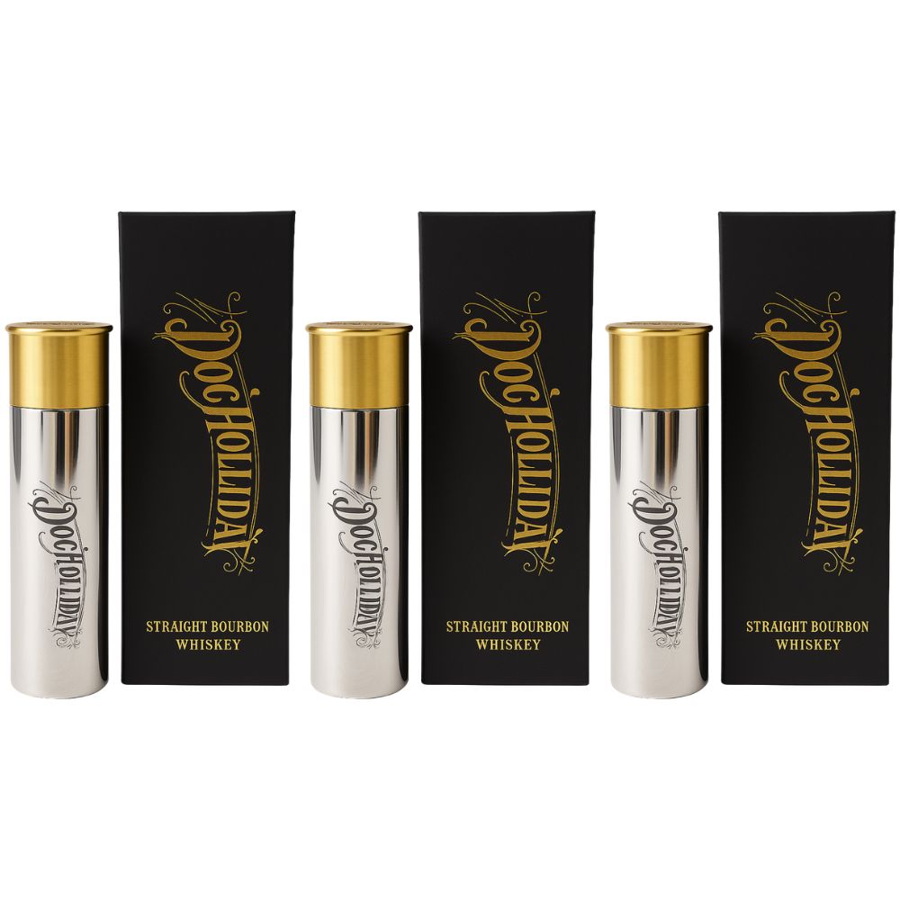 Doc Holliday Straight Bourbon Whiskey 100mL Shotgun Shell Limited Edition 3-Pack