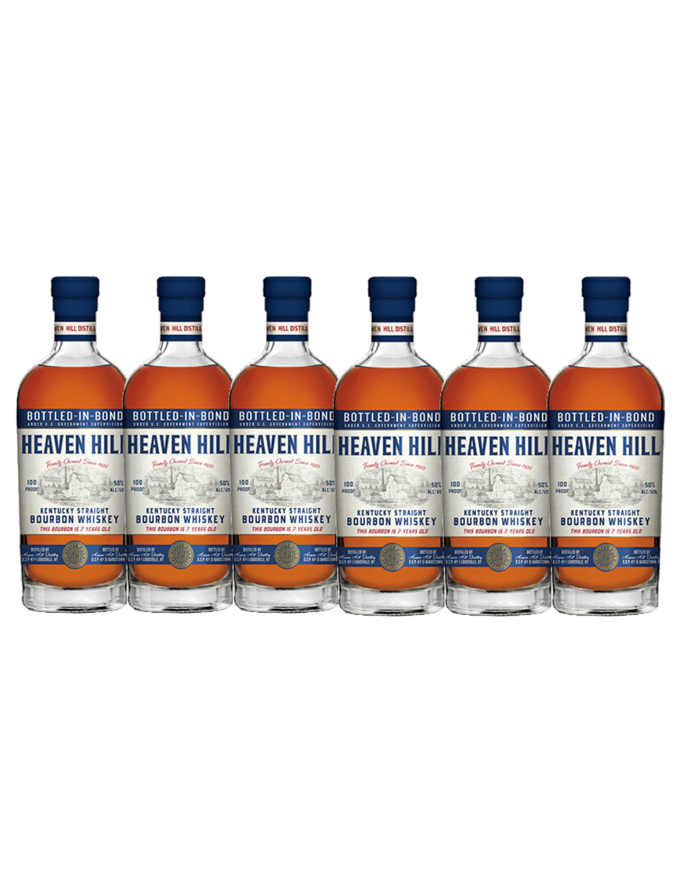 Heaven Hill 7 Year Old Bottled In Bond Kentucky Straight Bourbon Whiskey 3 Pack