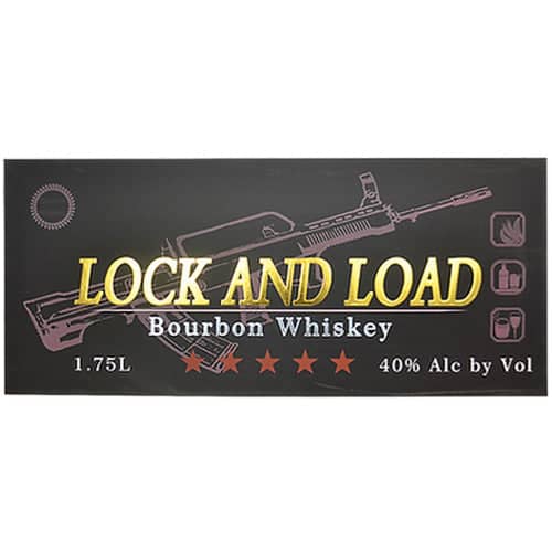 Lock And Load Bourbon Whiskey Rifle Set Black 1.75L