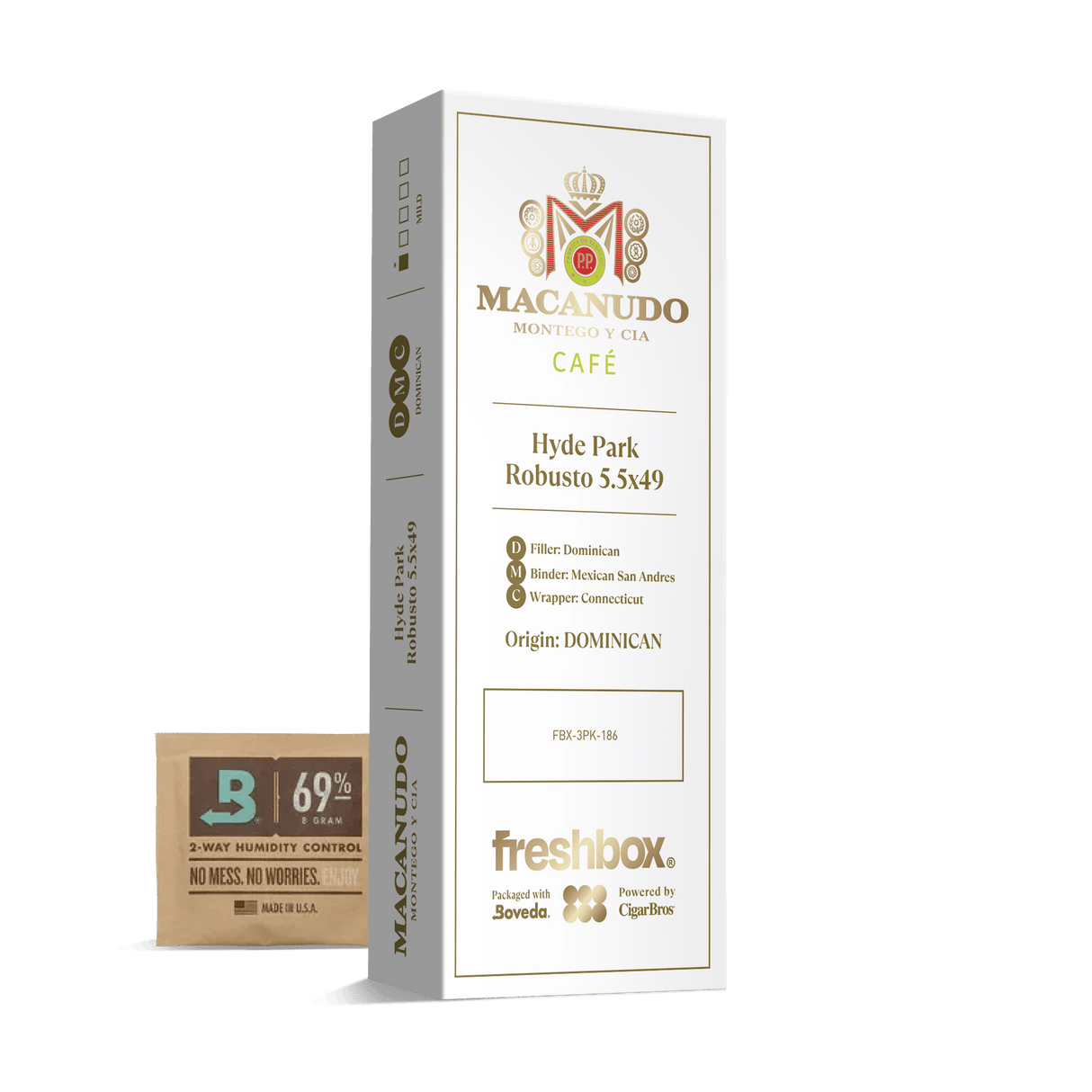 Macanudo Hyde Park 5.5x49 FreshBox | Cigar 3-Pack