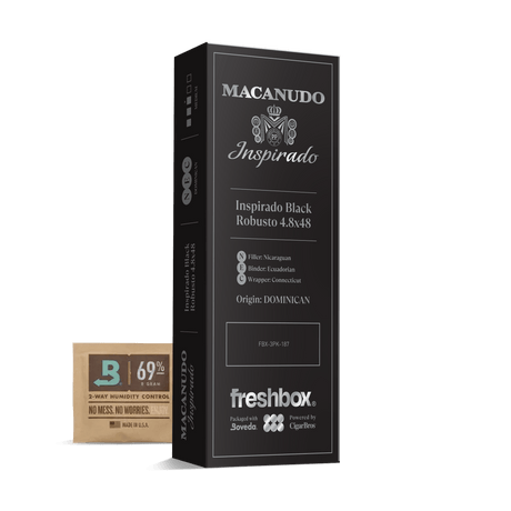 Macanudo Inspirado Black Robusto 4.8x48 FreshBox | Cigar 3-Pack