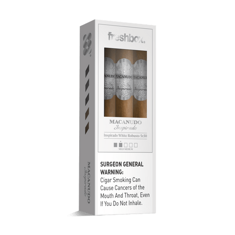 Macanudo Inspirado White Robusto 5x50 FreshBox | Cigar 3-Pack
