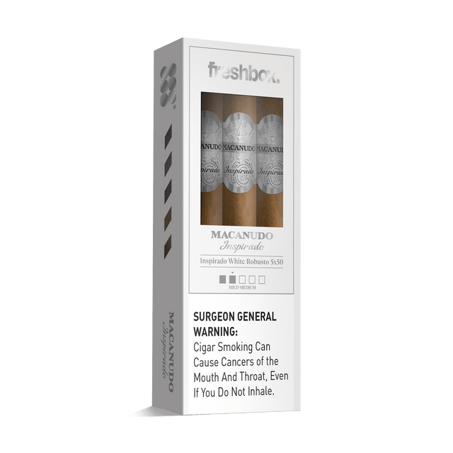 Macanudo Inspirado White Robusto 5x50 FreshBox | Cigar 3-Pack