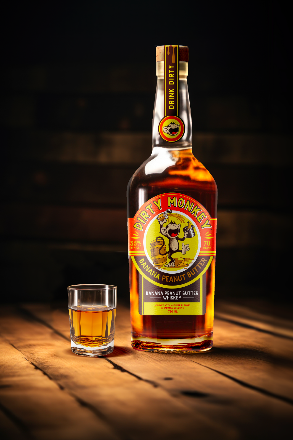 Dirty Monkey Banana Peanut Butter Whiskey