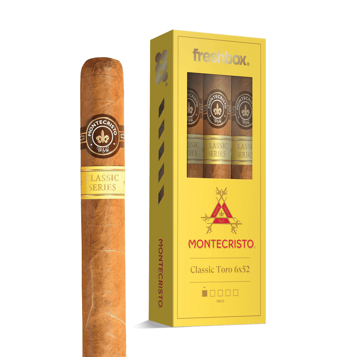 Monte Cristo Classic Toro 6x52 FreshBox | 3-Pack