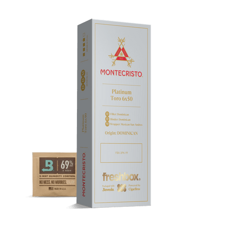 Monte Cristo Platinum Toro 6x50 FreshBox | 3-Pack