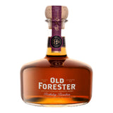 A bottle of Old Forester Birthday Bourbon – 2019 Release, showcasing its signature round decanter-style design, deep amber bourbon, and a commemorative label celebrating George Garvin Brown’s legacy.